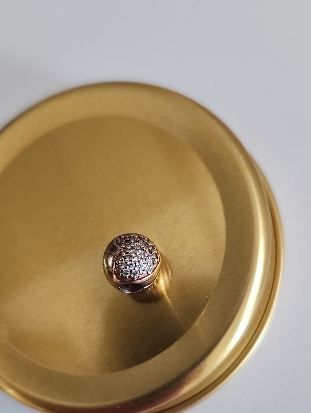 Pandora Rose Gold Pavé Charm with Clear Crystals